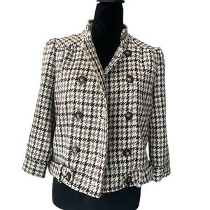 Forever 21 Black and White Houndstooth Blazer